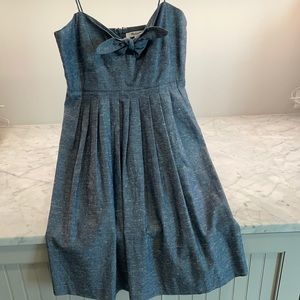 Madewell Chambray Tie-Front Cutout Dress